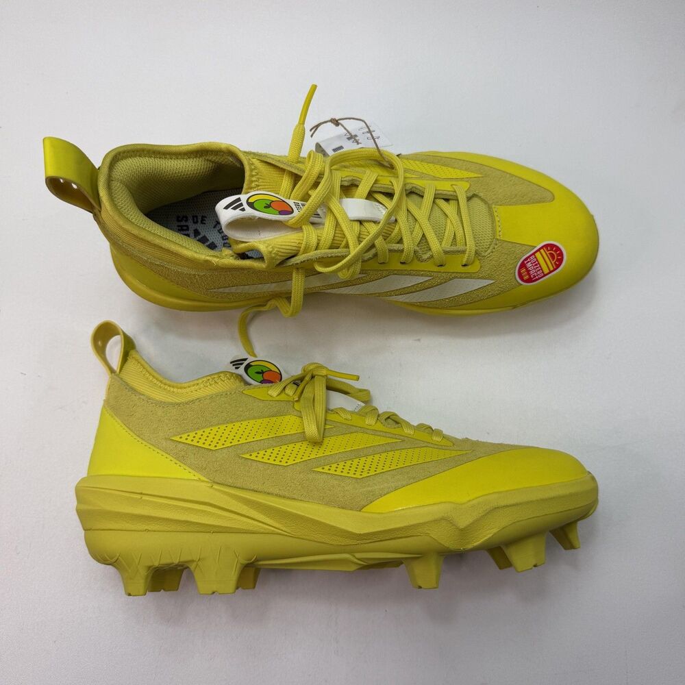 Adidas Adizero De Todos Los Colores Shoes Mens Size 9 Yellow Baseball Cleats New